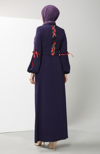 Lila Hijab Kleider 9315-01