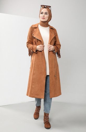 Tobacco Brown Trench Coats Models 15039-01