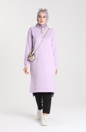 Tunic with Side Slit Pockets 3234-01 Lilac 3234-01