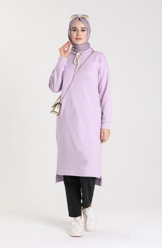 Tunic with Side Slit Pockets 3234-01 Lilac 3234-01
