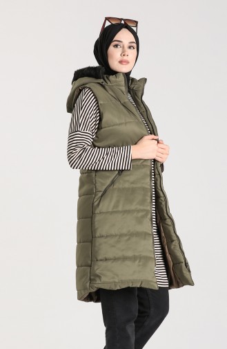 Khaki Gilet 1053B-04