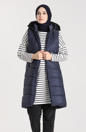 Navy Blue Gilet 1053B-07