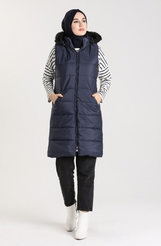 Navy Blue Gilet 1053B-07