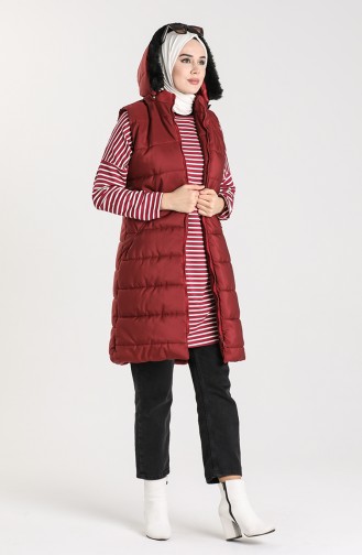 Claret red Gilet 1053B-08