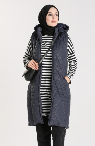 Navy Blue Gilet 1053C-02