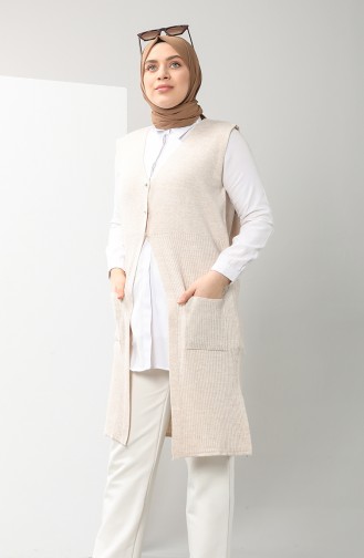 Beige Waistcoats 9116-01