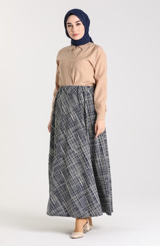 Navy Blue Skirt 1001-01