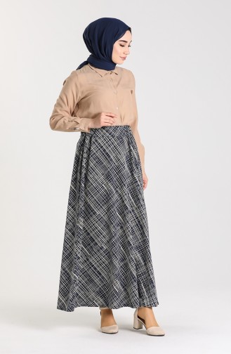 Navy Blue Skirt 1001-01