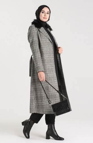 Checked Stamp Coat 0305-01 Gray 0305-01