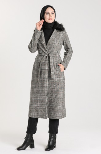 Checked Stamp Coat 0305-01 Gray 0305-01