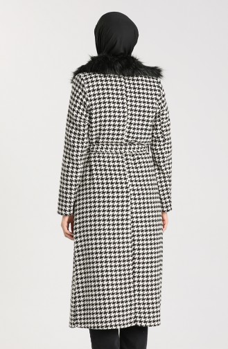 Houndstooth Stamp Coat 0305b-01 Black white 0305B-01