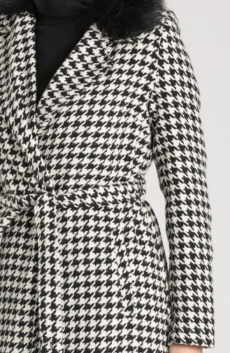 Houndstooth Stamp Coat 0305b-01 Black white 0305B-01