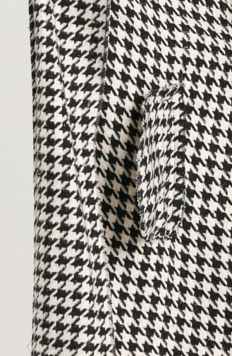 Houndstooth Stamp Coat 0305b-01 Black white 0305B-01