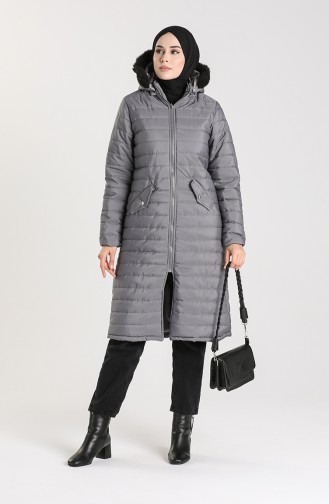 Zippered quilted Jacket 1052c-02 Gray 1052C-02