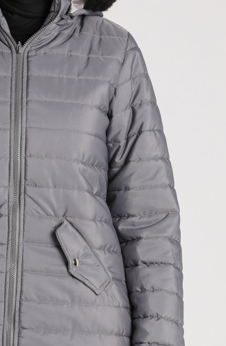 Zippered quilted Jacket 1052c-02 Gray 1052C-02