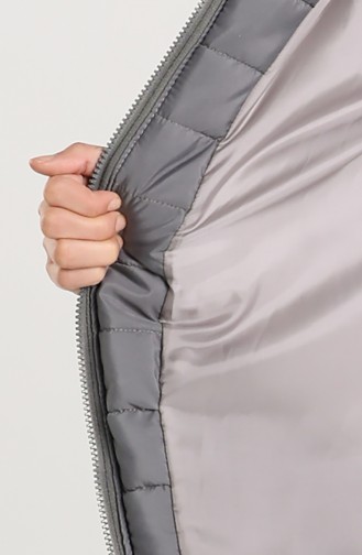 Zippered quilted Jacket 1052c-02 Gray 1052C-02