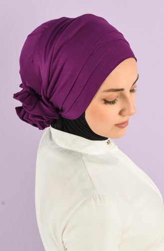 Lila Praktischer Turban 0014-18