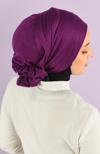 Lila Praktischer Turban 0014-18