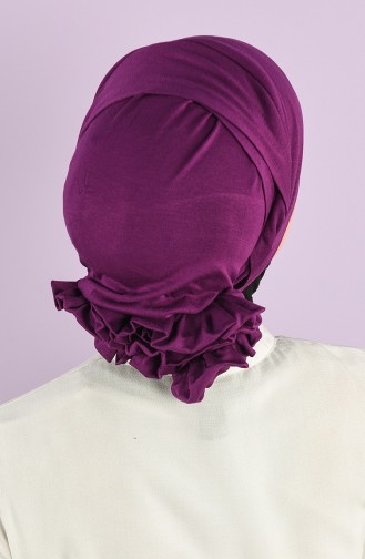 Lila Praktischer Turban 0014-18