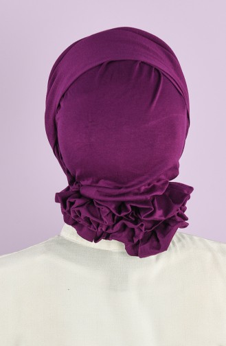 Lila Praktischer Turban 0014-18