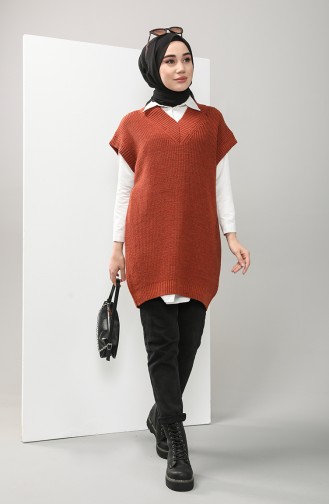 Tobacco Sweater Vest 5062-01