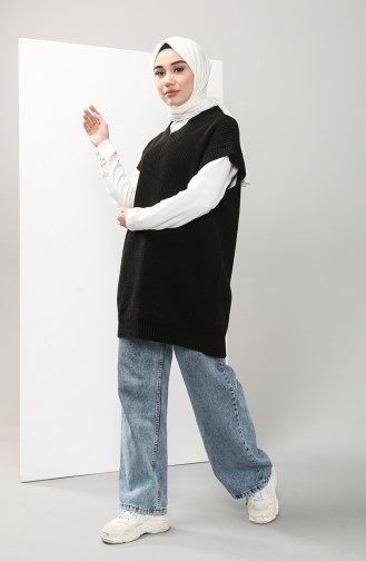 Schwarz Pullover 5062-05