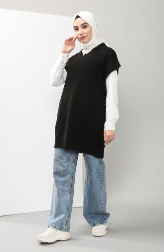 Schwarz Pullover 5062-05
