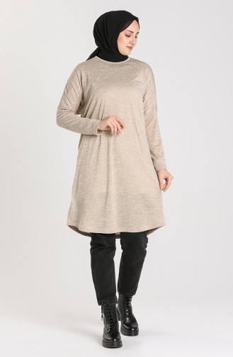 Kışlık Tunik 8163-01 Bej