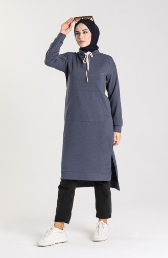 Tunic with Side Slit Pocket 3234-06 Indigo 3234-06