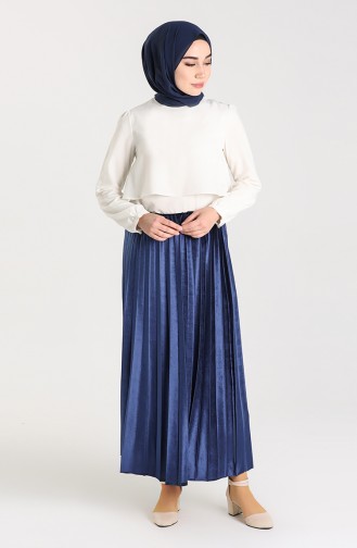 Navy Blue Skirt 1008-02