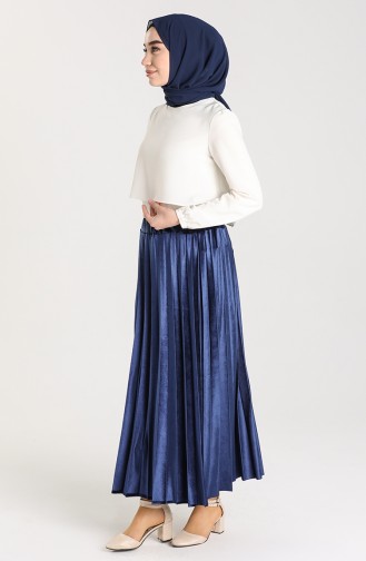 Navy Blue Skirt 1008-02