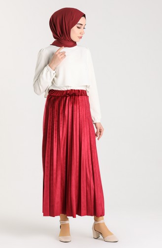 Claret Red Skirt 1008-04