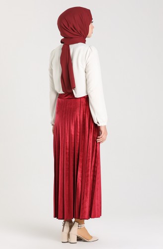 Claret Red Skirt 1008-04