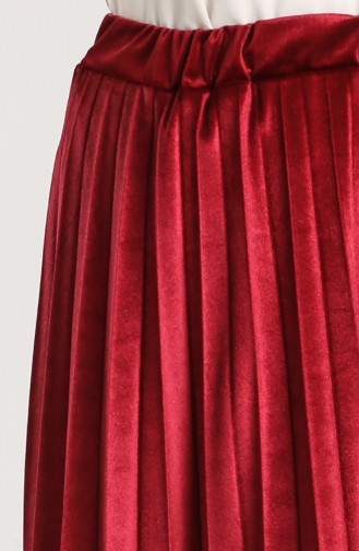 تنورة أحمر كلاريت 1008-04