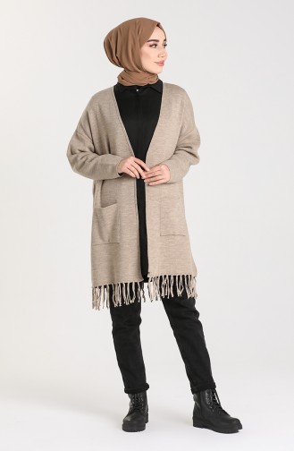 Knitwear Tasseled Sweater 4256-01 Mink 4256-01