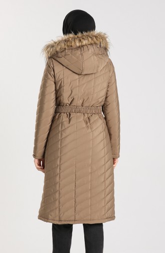 Hooded quilted Coat 5057-05 Mink 5057-05