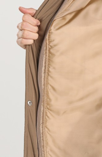 معطف طويل بني مائل للرمادي 5057-05