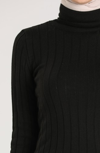 Knitwear Neck Short Sweater 0603-02 Black 0603-02