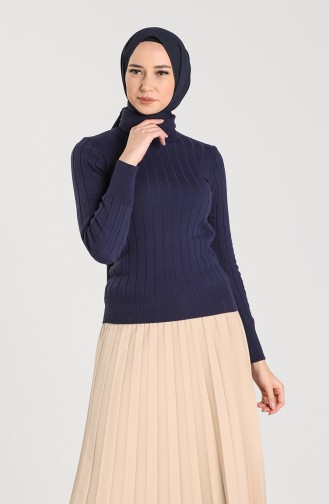 Dunkelblau Pullover 0603-05