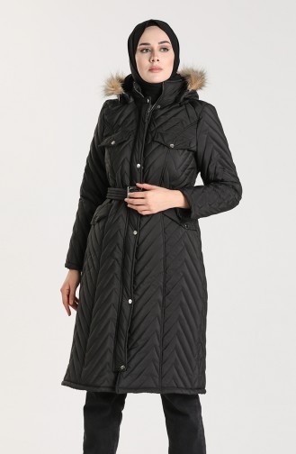 Arched Quilted Coat 0139-03 Black 0139-03