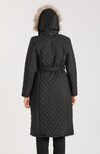 Arched Quilted Coat 0139-03 Black 0139-03