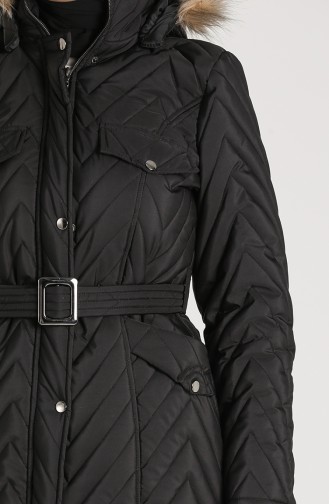 Arched Quilted Coat 0139-03 Black 0139-03