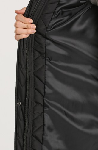 Arched Quilted Coat 0139-03 Black 0139-03