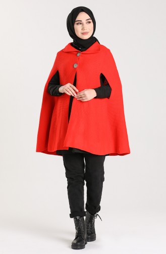 Rot Poncho 2671-02