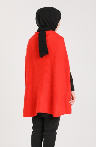 Rot Poncho 2671-02