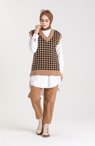 Knitwear Sweater 4347-01 Coffee with Milk 4347-01