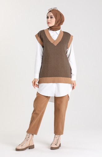 Knitwear Sweater 4348-01 Coffee with Milk 4348-01