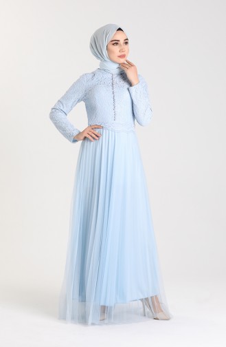 Habillé Hijab Bleu Bébé 5076-01