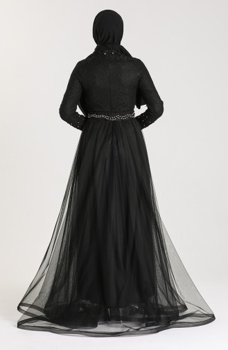 Pearl Lace Evening Dress 5094-02 Black 5094-02