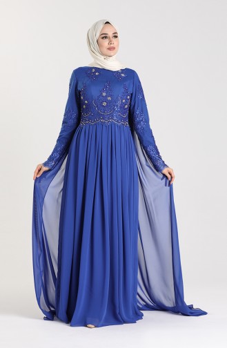 Habillé Hijab Blue roi 6008-01